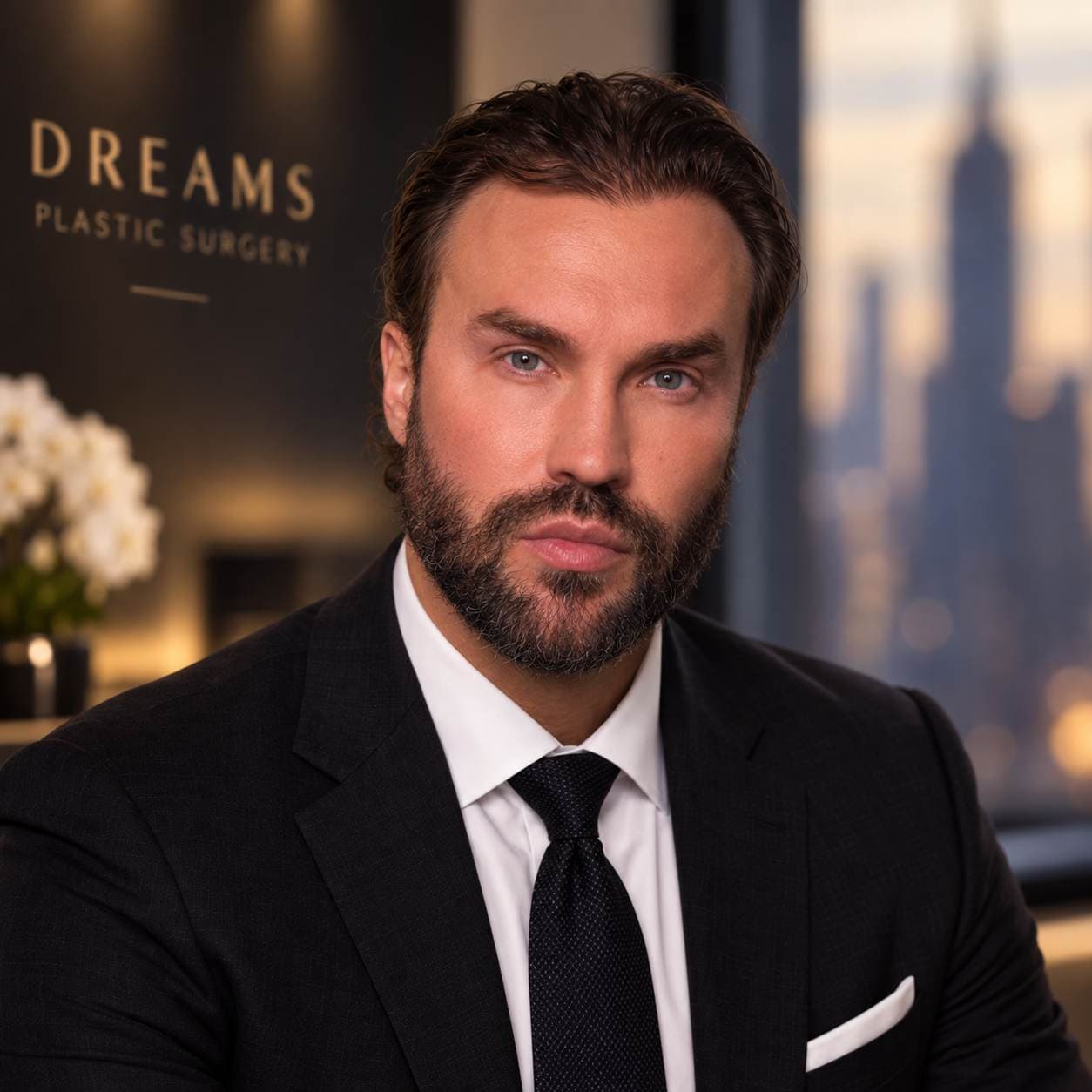 Dr. Sergei Kalsow, MD, founder of Dreams Plastic Surgery, at the practice